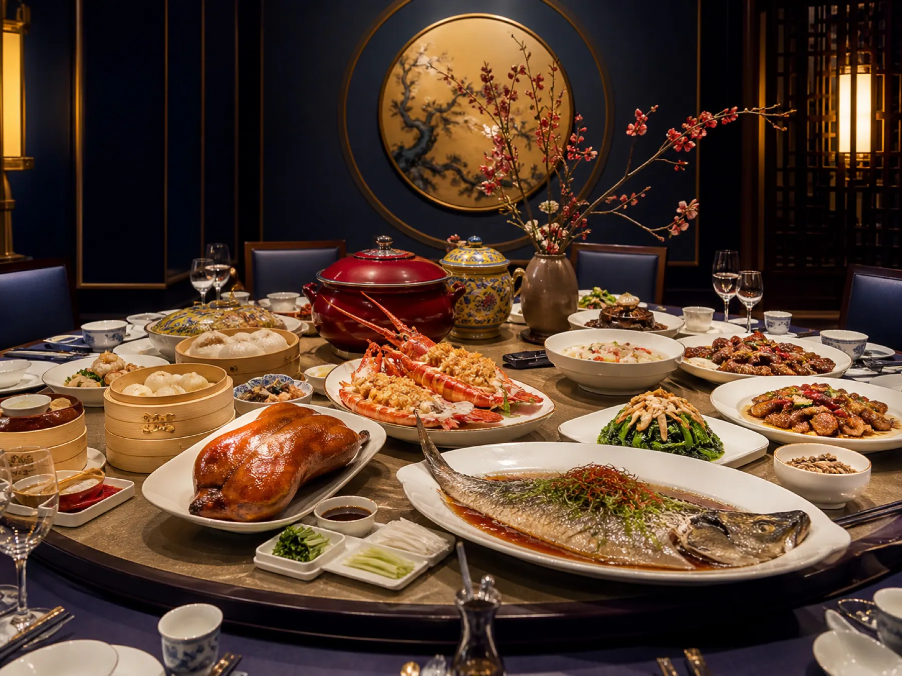 A grand luxury Chinese banquet at Silver Territory